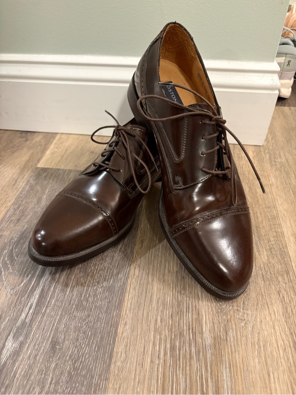 Bostonian Florentine Men's Brown Leather Cap Toe Oxford Dress Shoes 11 M Italy